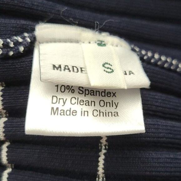 Yigal Azrouel Blue & White Striped Rib Cardigan with Fringe NEW - Picture 8 of 10